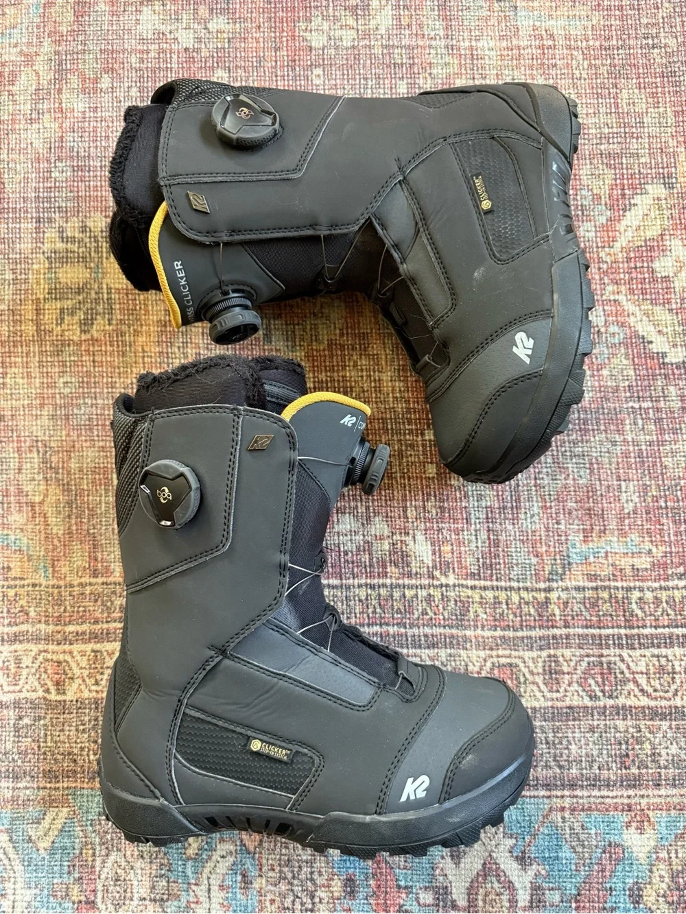 K2 Compass Clicker Men’s 7 Black Snowboarding Boots Step in with Boa Closure